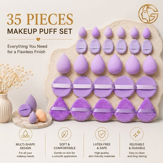 35 pieces makeup puff set