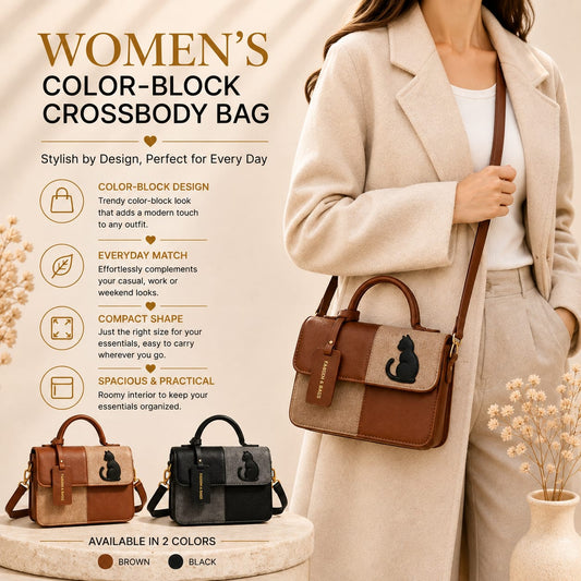 Black cat crossbody bag lifestyle shot