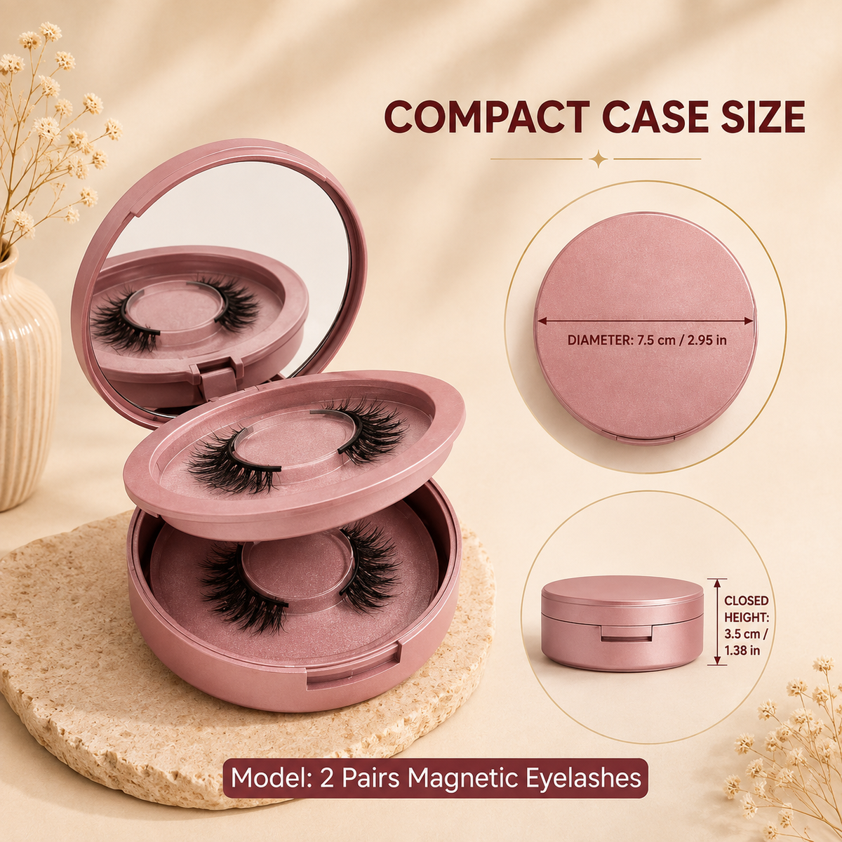 Glowth Magnetic Lash Duo compact case size