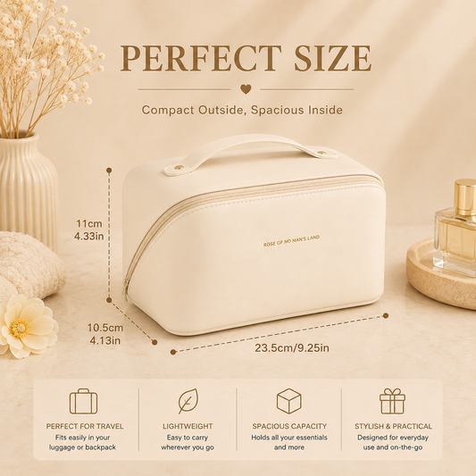 Toiletry bag, perfect size, compact outside spacious inside