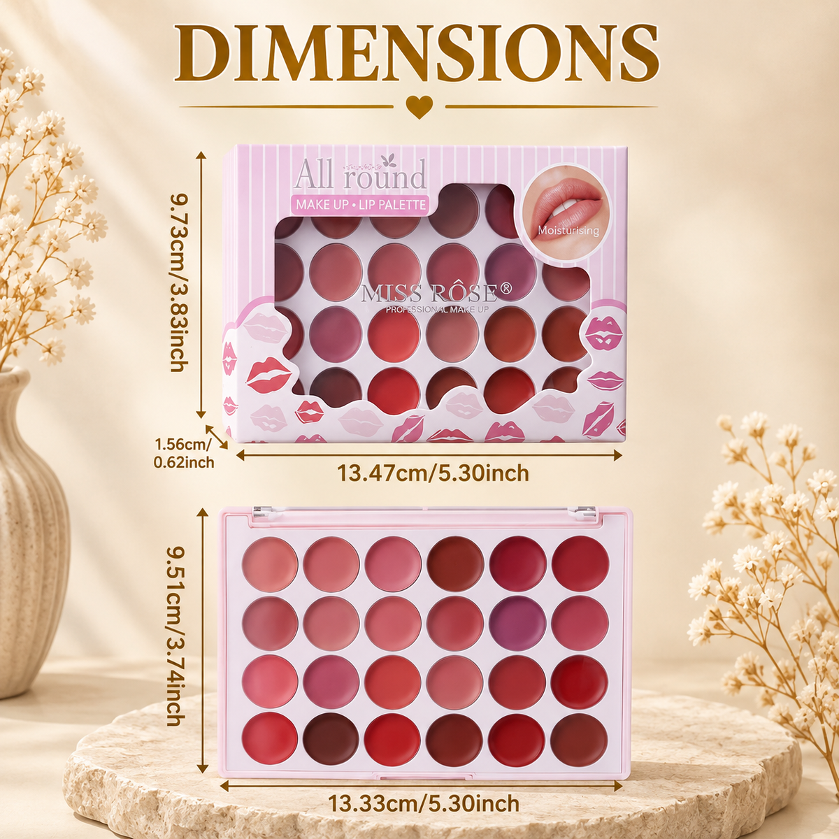 Glowth Lipstick Plate dimensions
