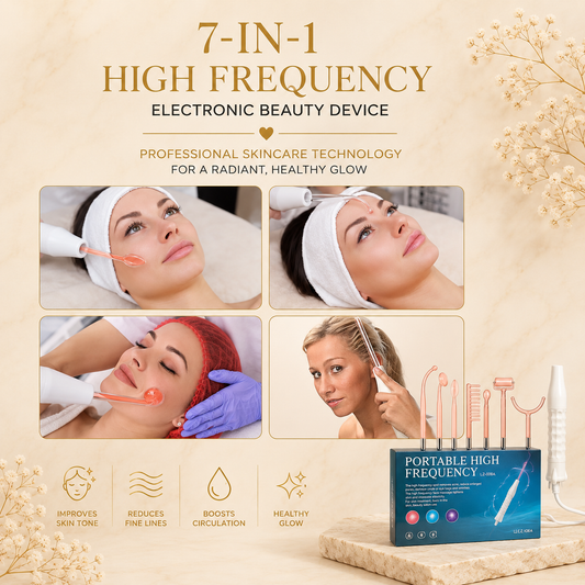 High frequency device usage results, improves skin tone