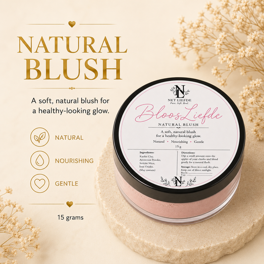 Net Liefde BloosLiefde natural blush, soft natural blush for healthy looking glow, natural nourishing gentle 15 grams