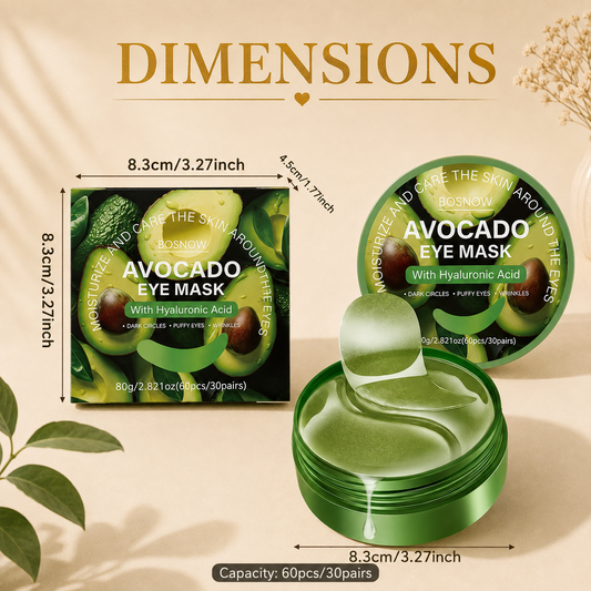 Glowth Avocado Eye Mask dimensions