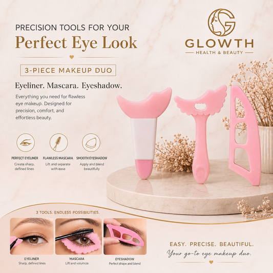 Glowth 3-Piece Eye Makeup Tool Set