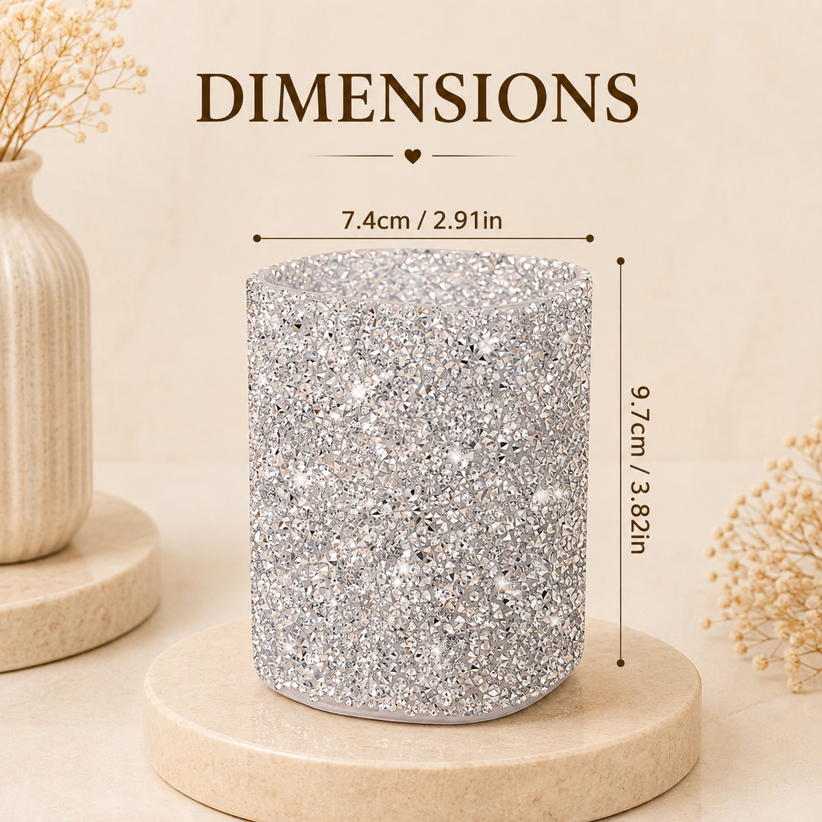 Glowth Glitter Makeup Brush Holder available colours