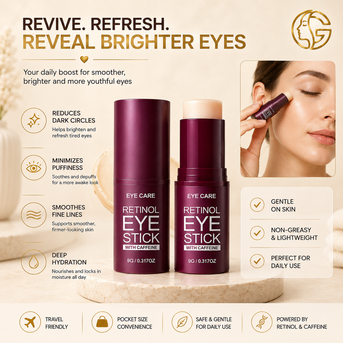 Retinol Eye Stick perfect size dimensions