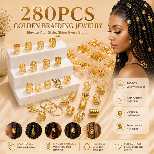 Glowth 280pcs Golden Braiding Jewelry overview