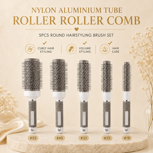 Glowth 5pcs Round Hairstyling Brush Set overview