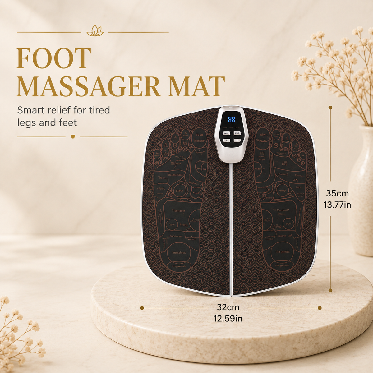 Foot massager mat dimensions
