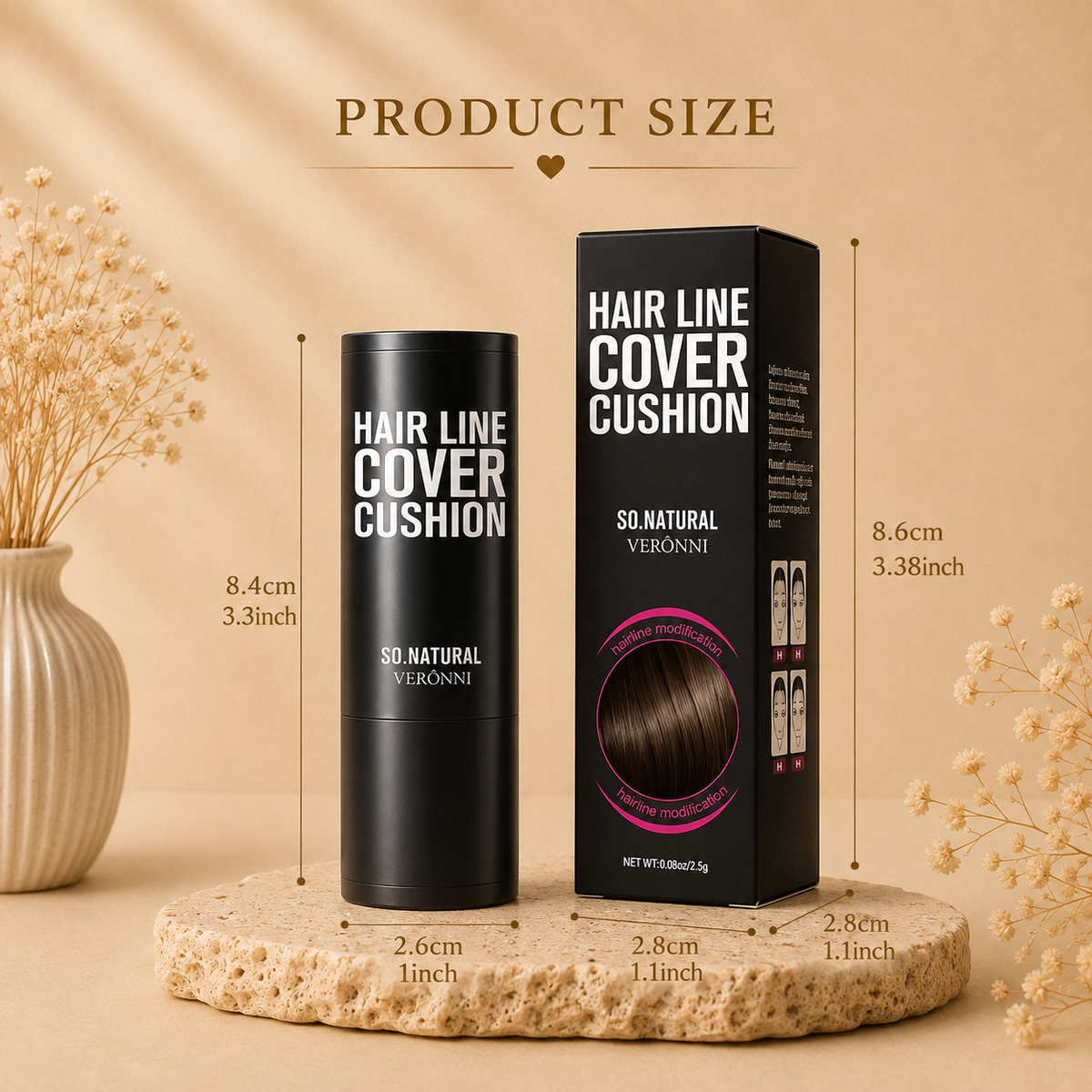 Glowth Hair Line Cover Cushion product size