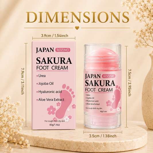 Glowth Japan Sakura Foot Cream dimensions