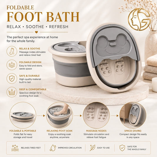Foldable Foot Bath features