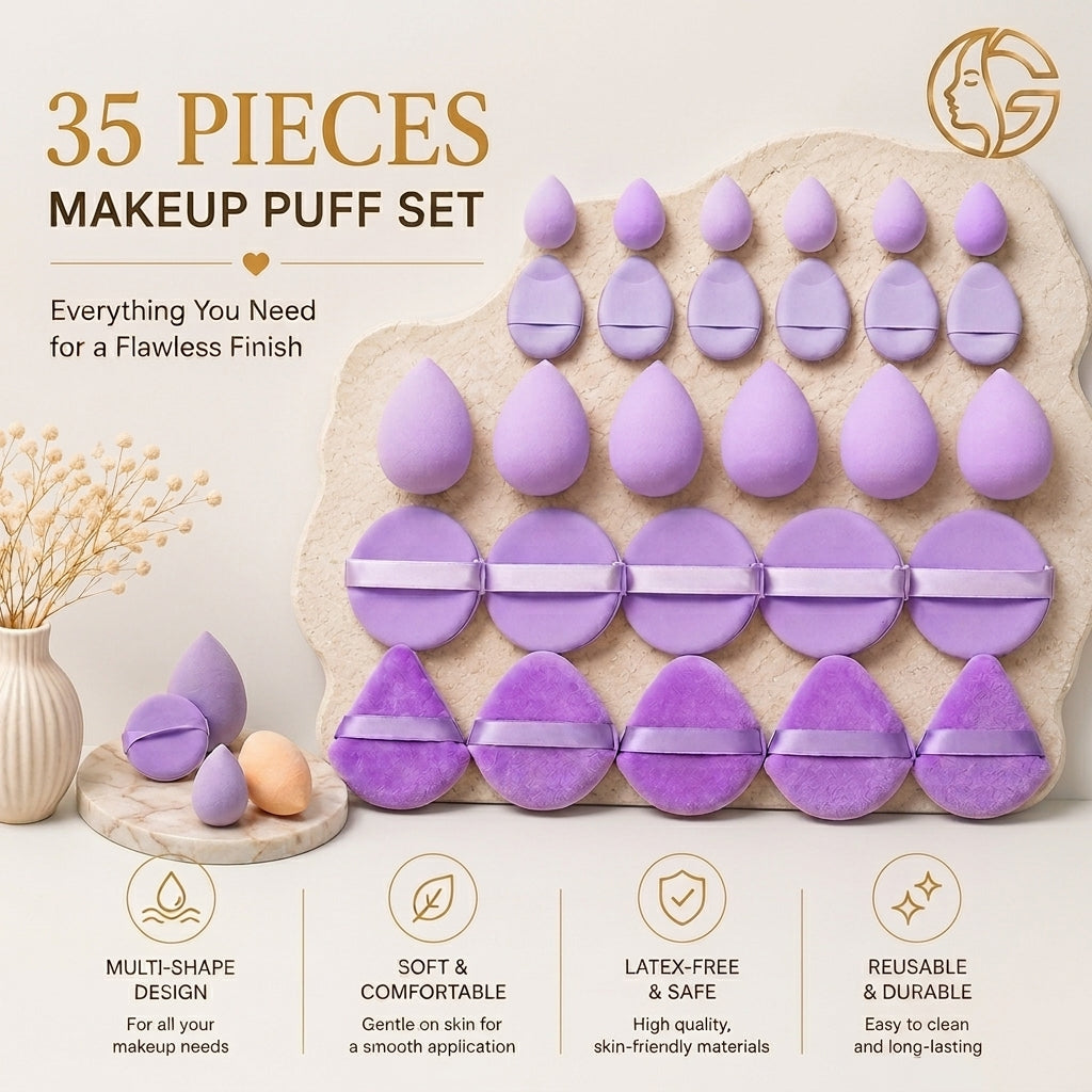 35 pieces makeup puff set