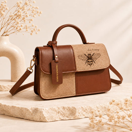 Glowth Bee Happy Color-Block Crossbody Bag
