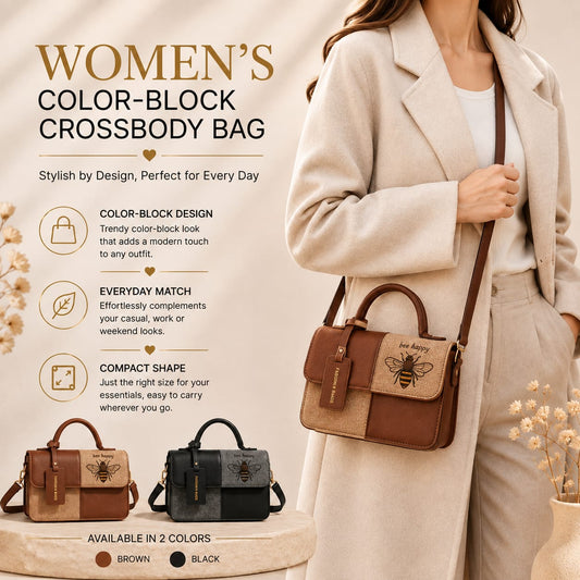 Bee Happy crossbody bag lifestyle shot