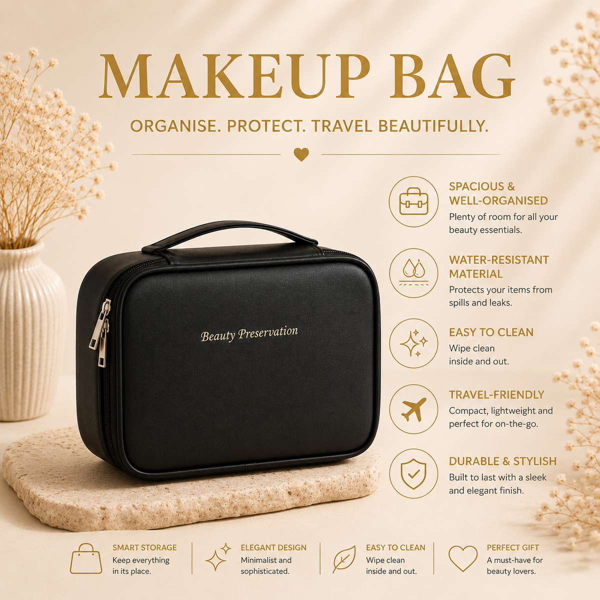 Glowth Makeup Bag features