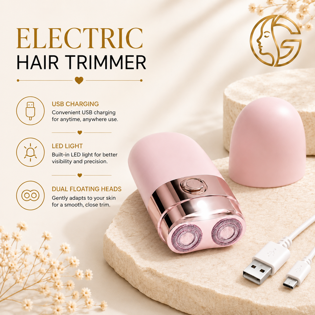 Electric hair trimmer with cap