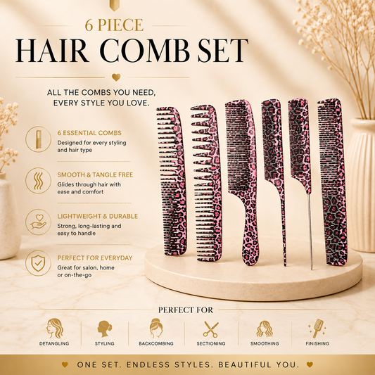 Glowth 6-Piece Hair Comb Set banner