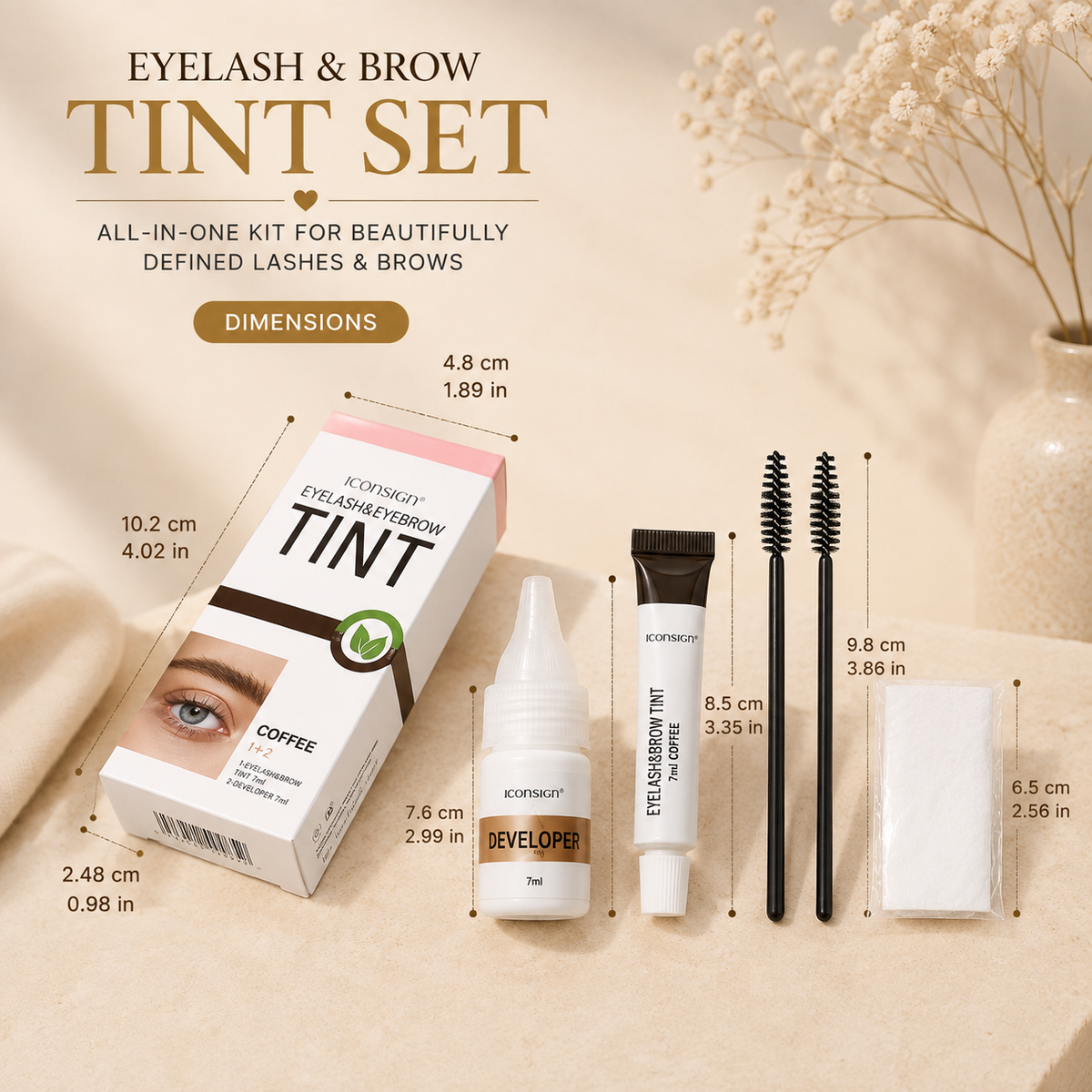 Glowth Eyelash & Brow Tint Set dimensions