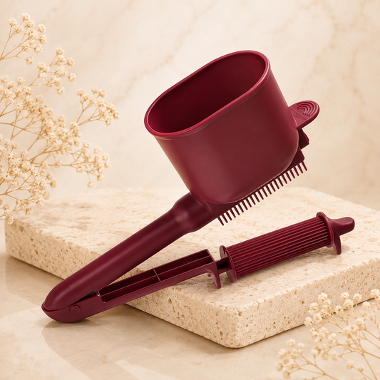 Glowth hair roller dye tool, burgundy