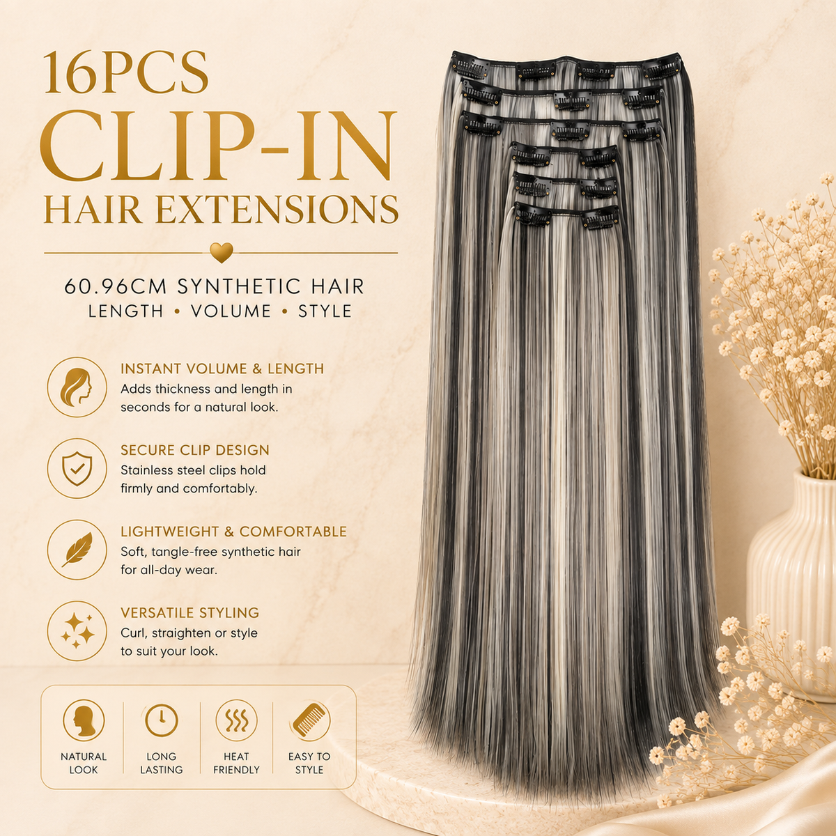 Glowth Clip-In Hair Extensions overview