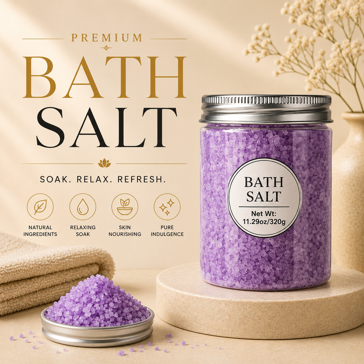Glowth Premium Bath Salt overview