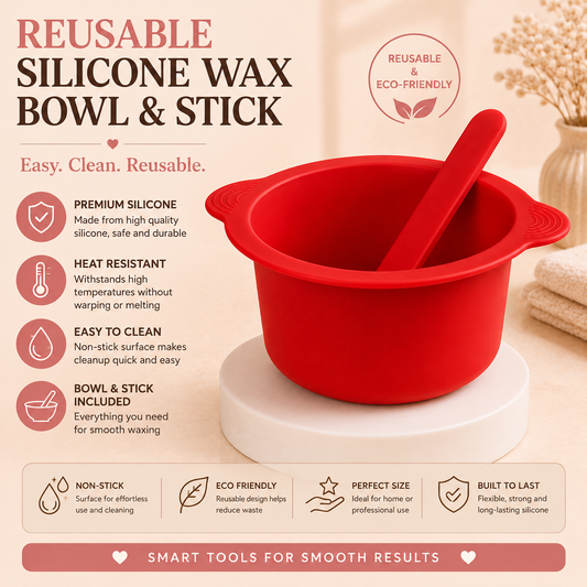 Reusable Silicone Wax Bowl & Stick features