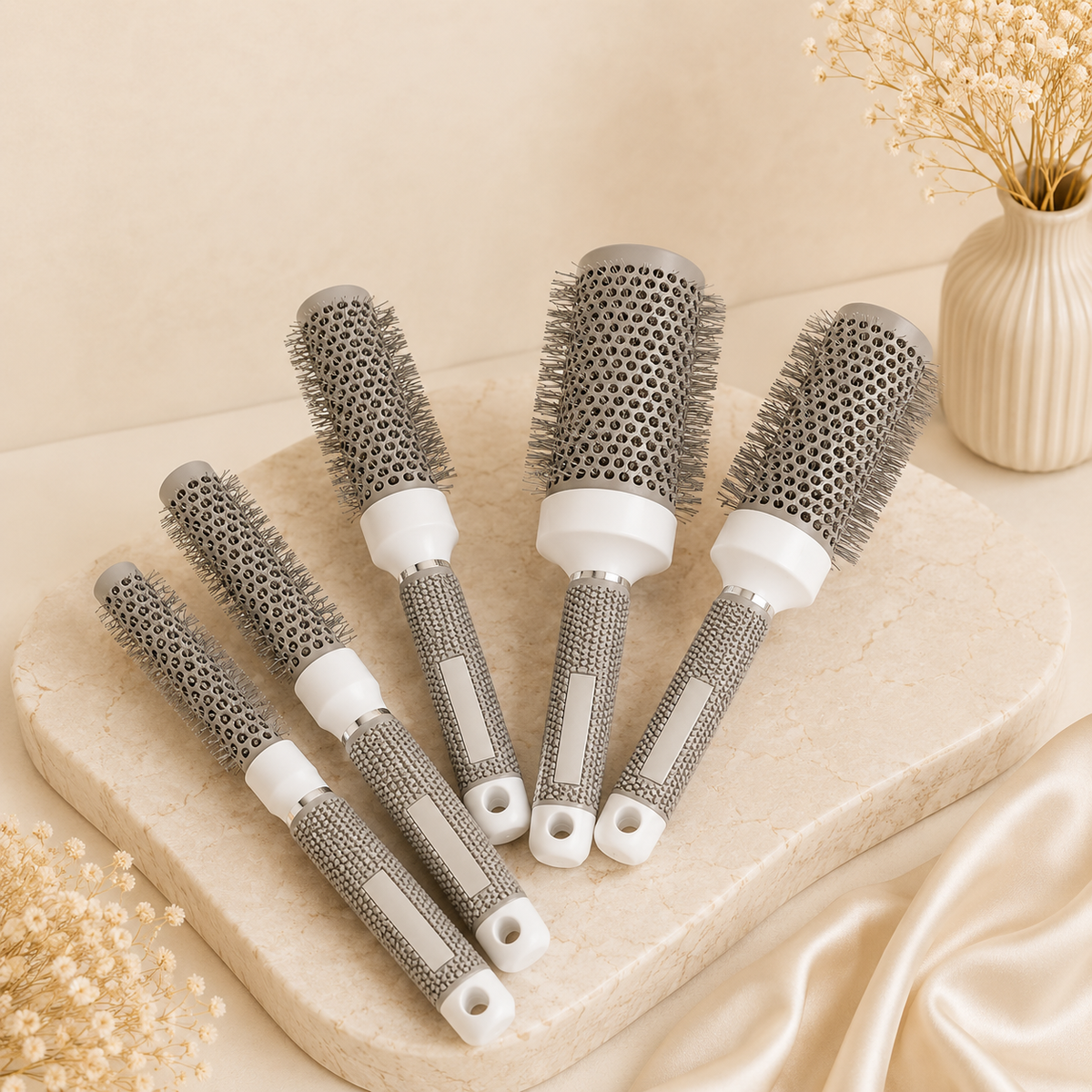 Glowth 5pcs Round Hairstyling Brush Set, product photo