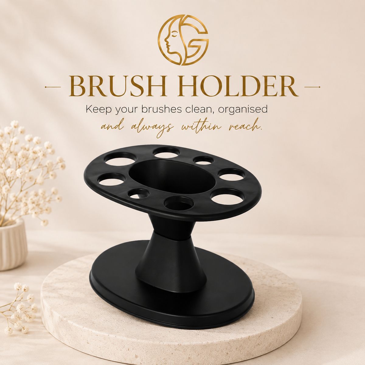 Hair Brush Holder Stand lifestyle shot