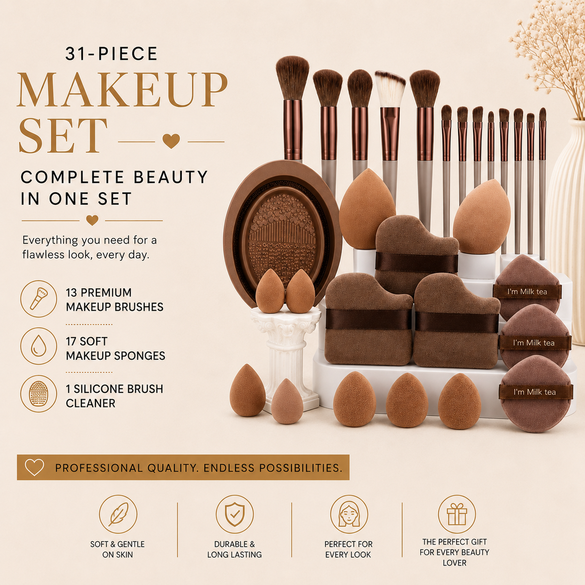 31-piece makeup set complete beauty in one set