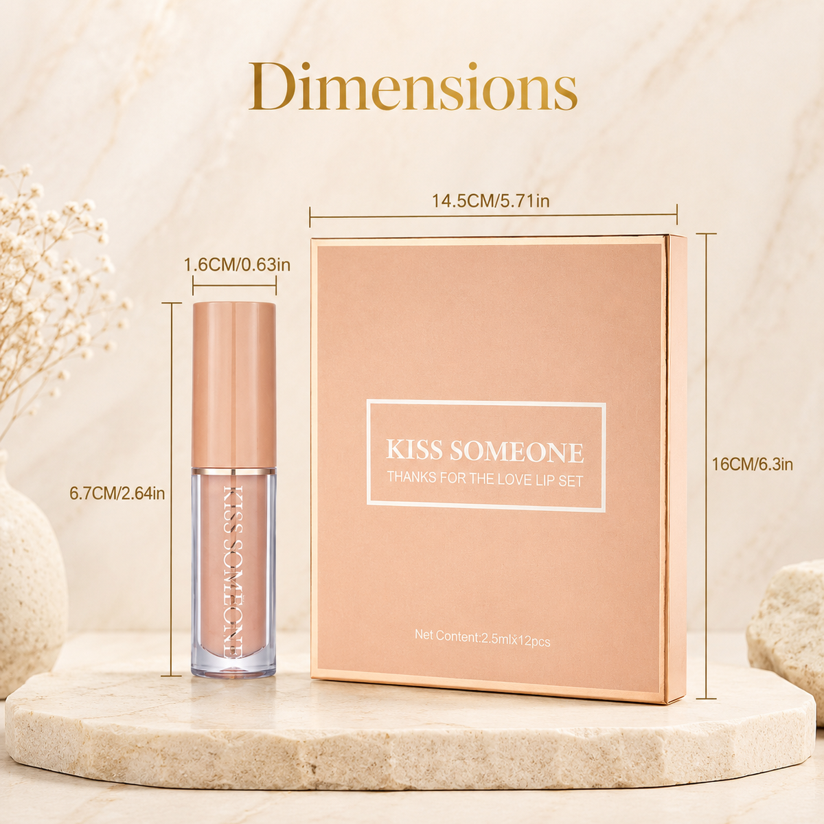 Kiss Someone lip set dimensions