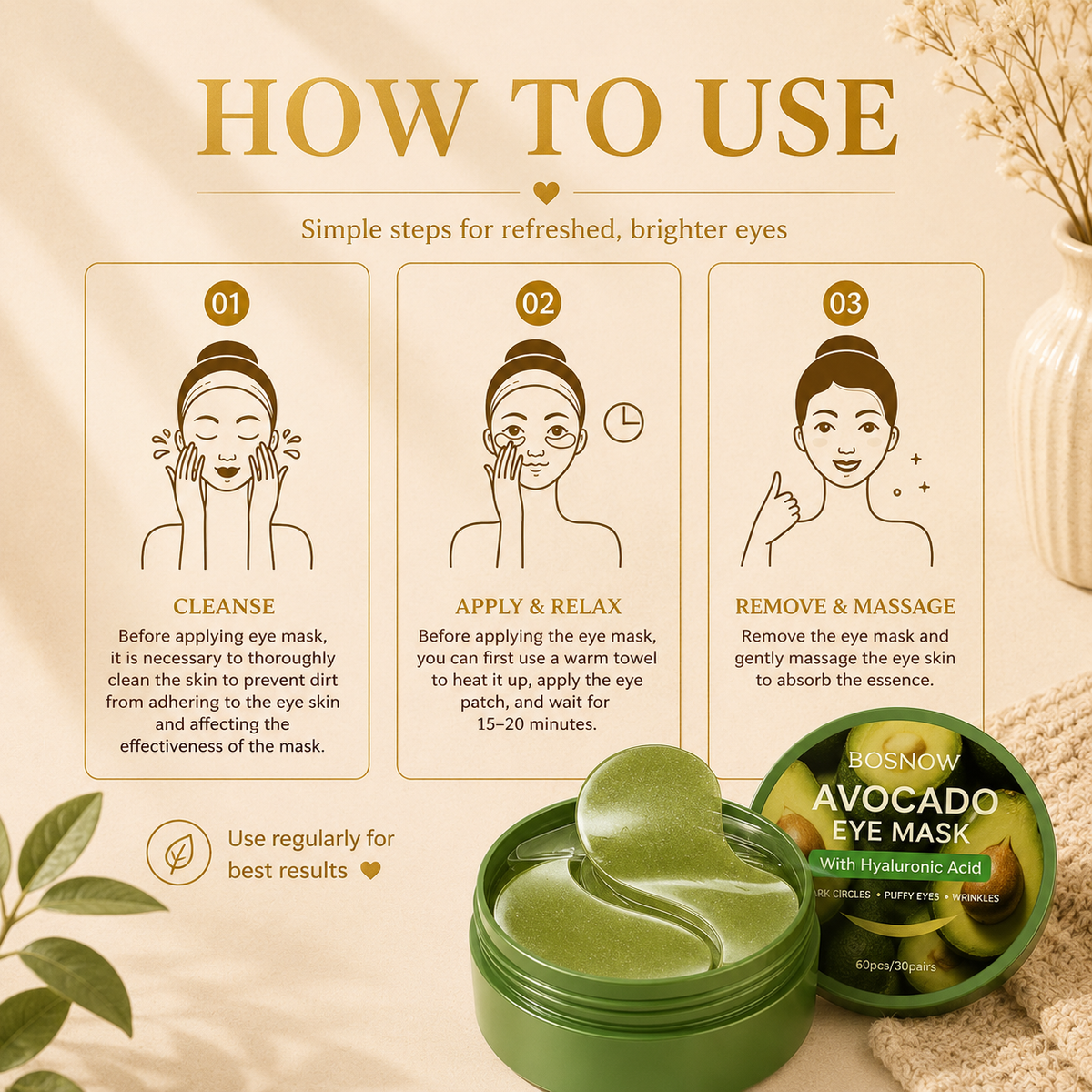 Glowth Eye Mask how to use