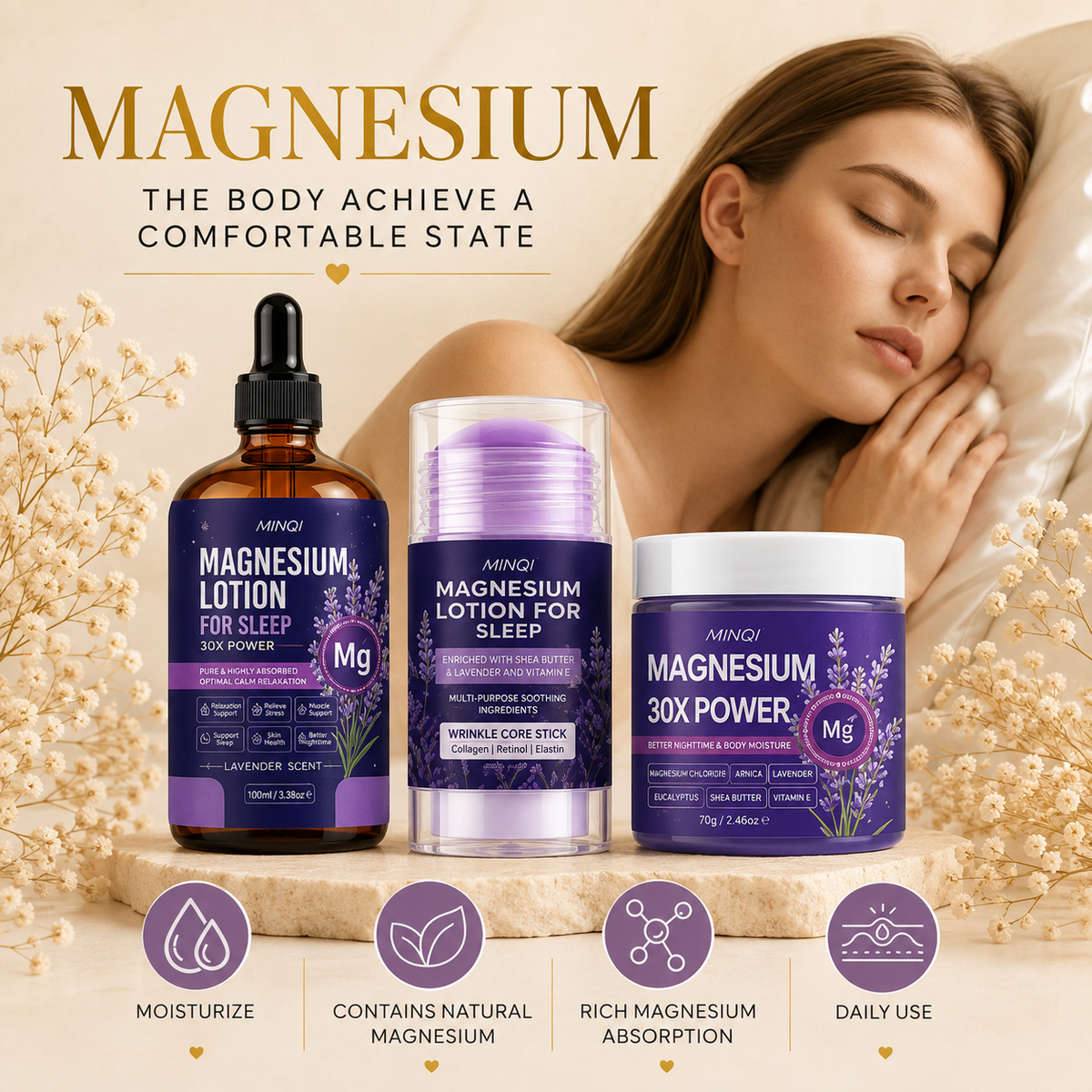 Magnesium sleep set dimensions