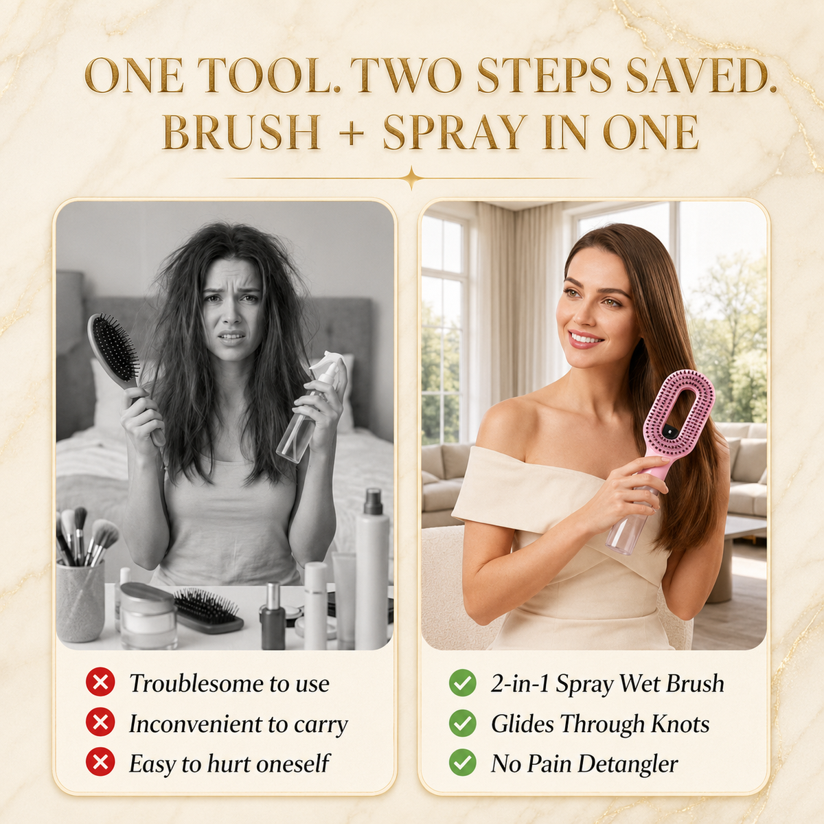 2-in-1 brush plus spray comparison