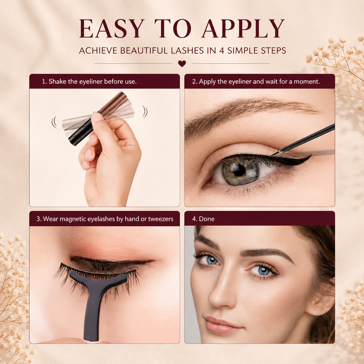 Glowth Magnetic Lash Kit how to apply