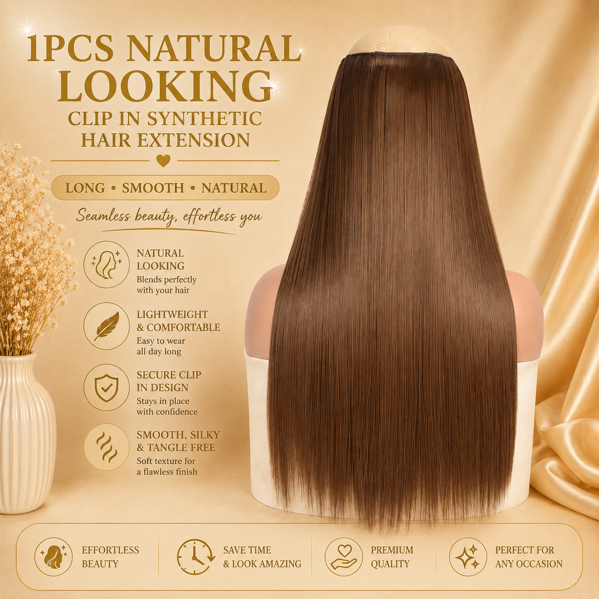 Glowth Clip-In Synthetic Hair Extension overview