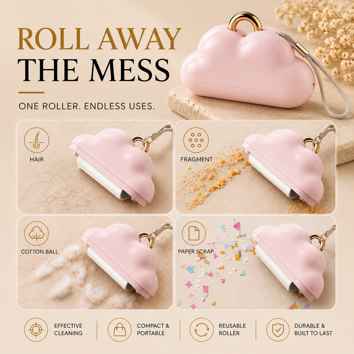 Roll away the mess, one roller endless uses