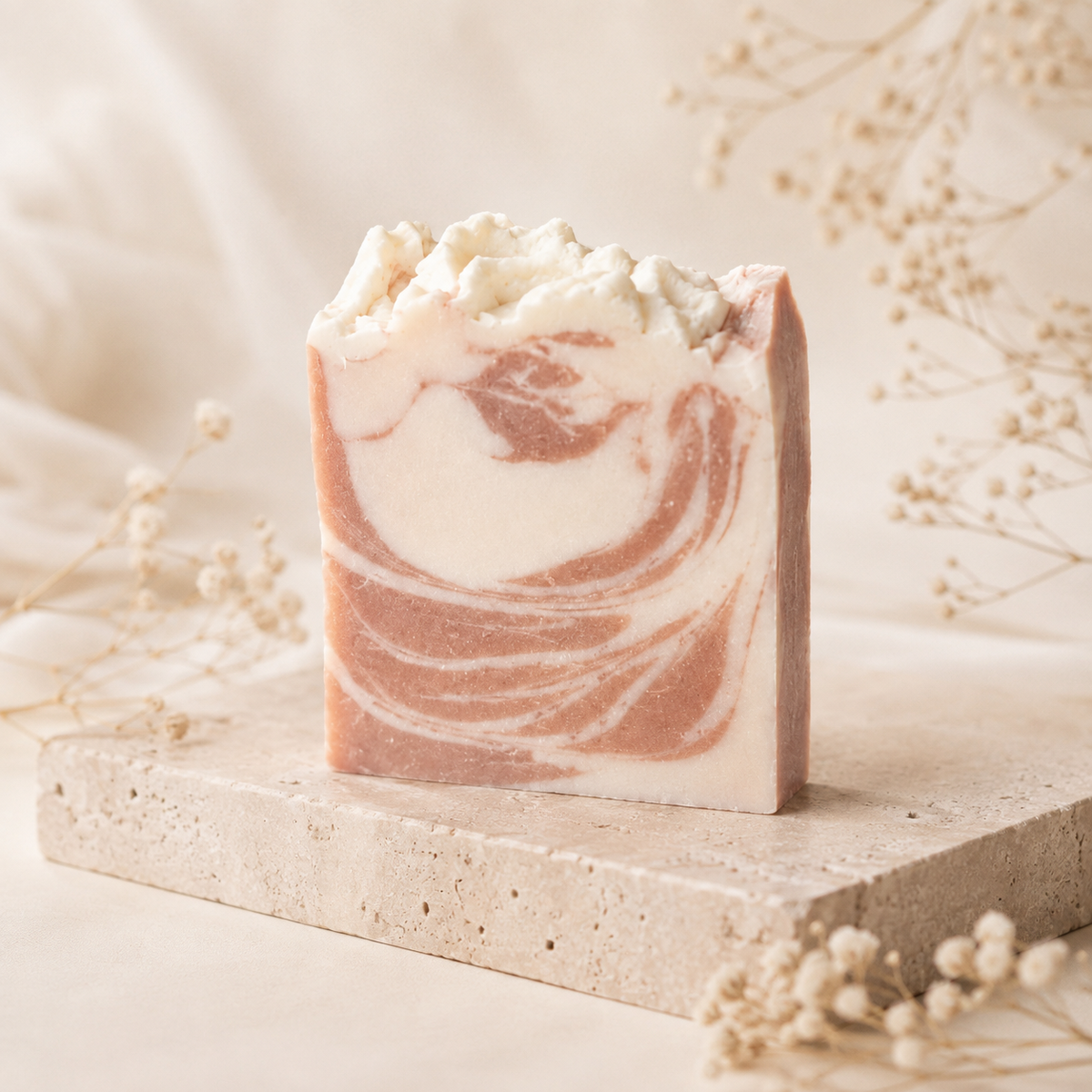 Net Liefde Rosehip Oil and Pink Kaolin Clay Soap, plain product photo