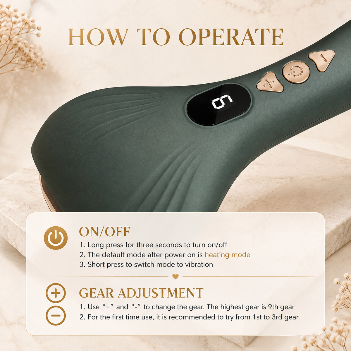 Glowth Double Head Massager how to operate