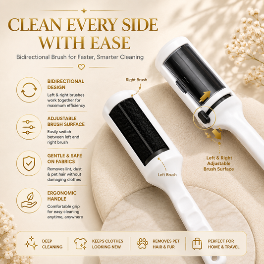 Lint & Pet Hair Remover Brush clean every side