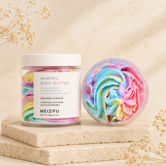 Glowth Whipped Body Butter jar, open