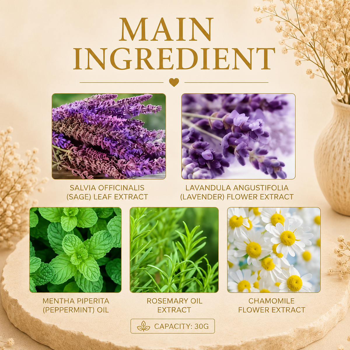 Glowth Msocti Natural Sleep Balm main ingredients
