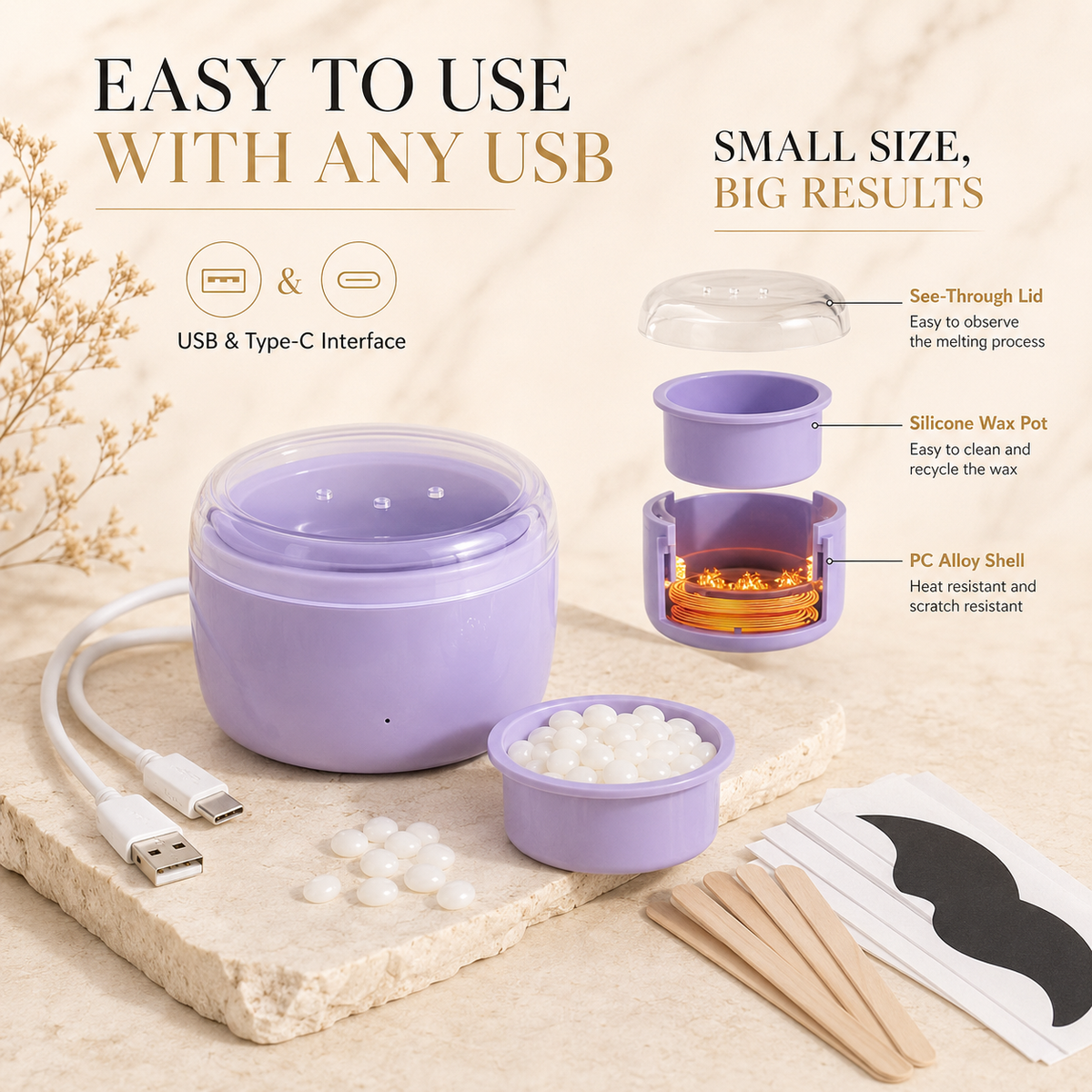 Easy to use with any USB, small size big results