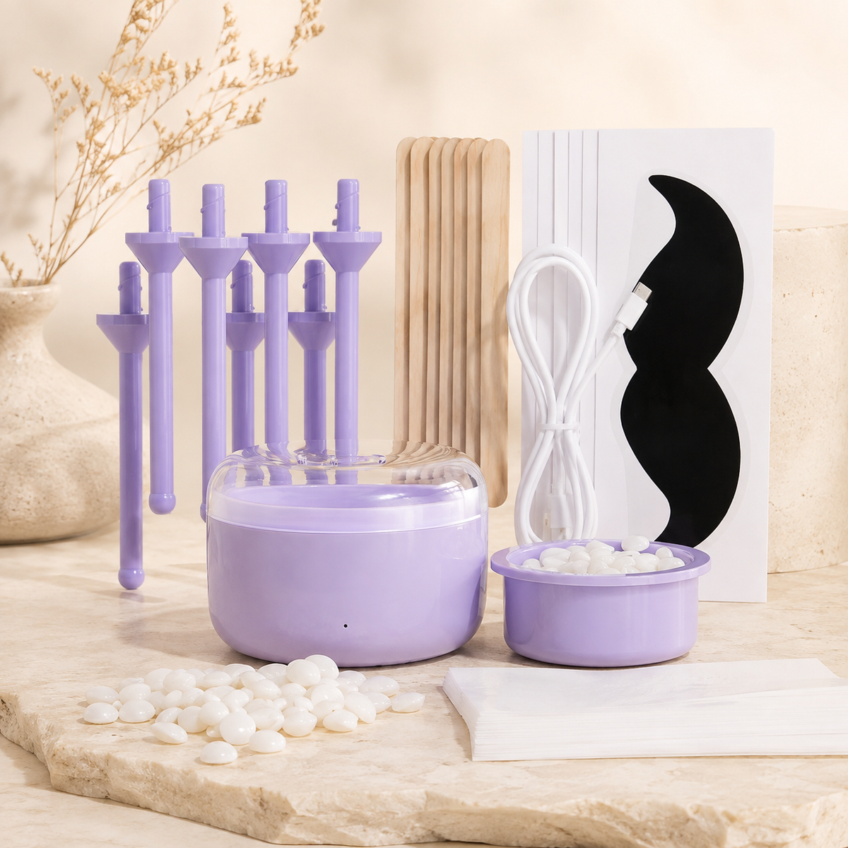 Waxkiss Mini Waxing Kit, full contents