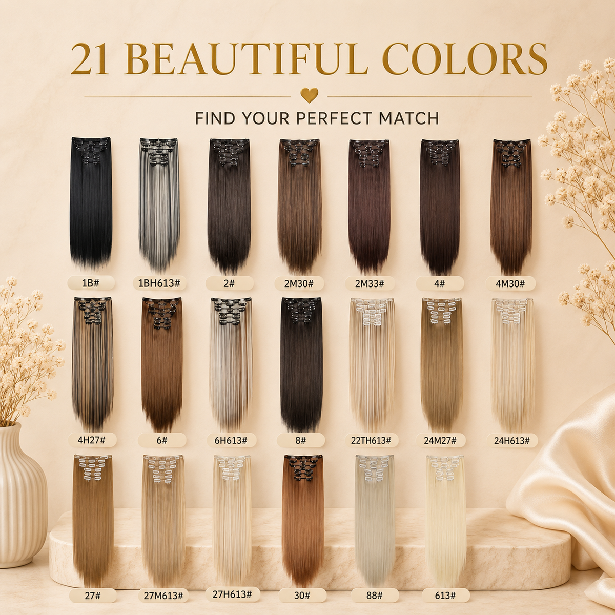 Glowth Clip-In Hair Extensions clip-in design detail