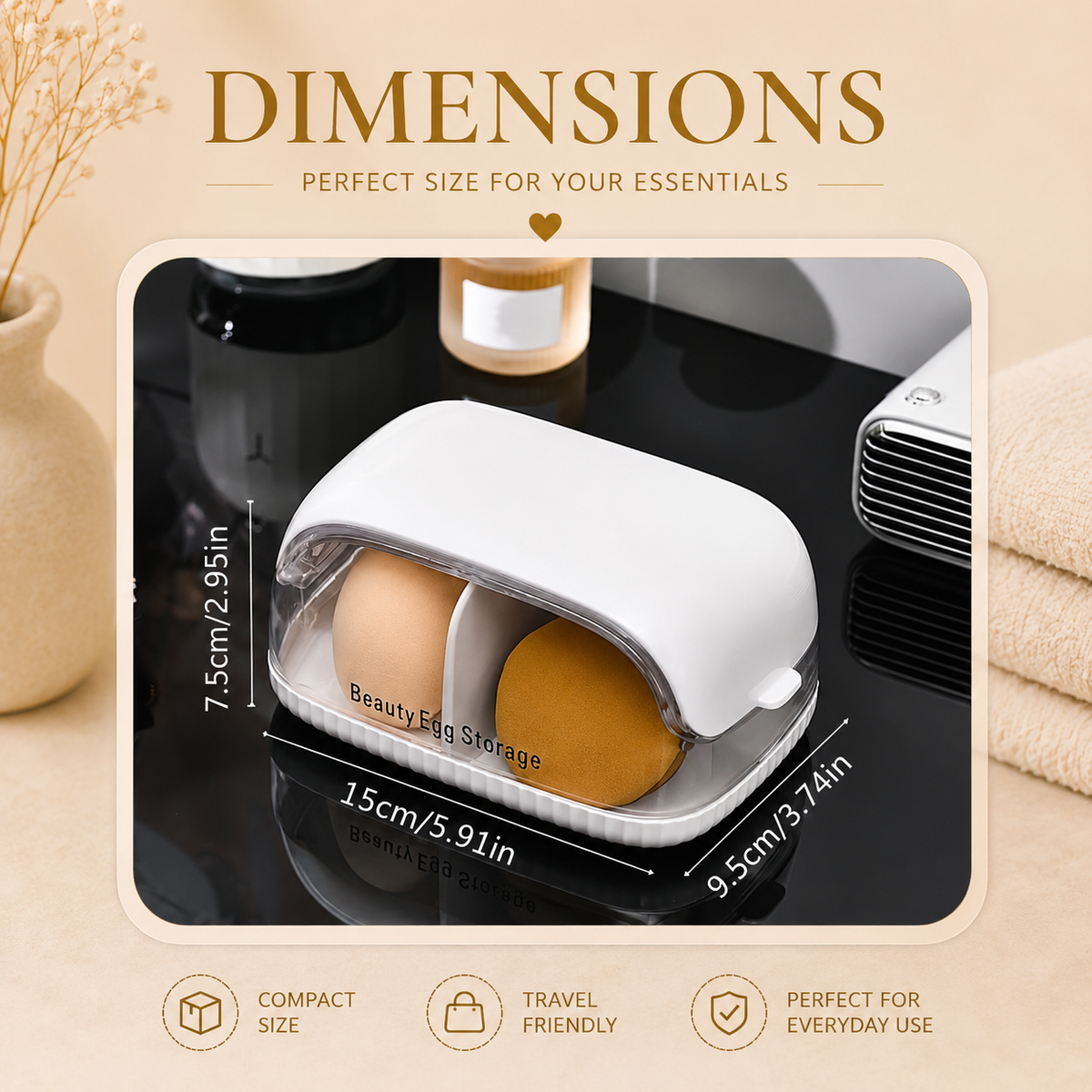 Beauty egg storage box dimensions