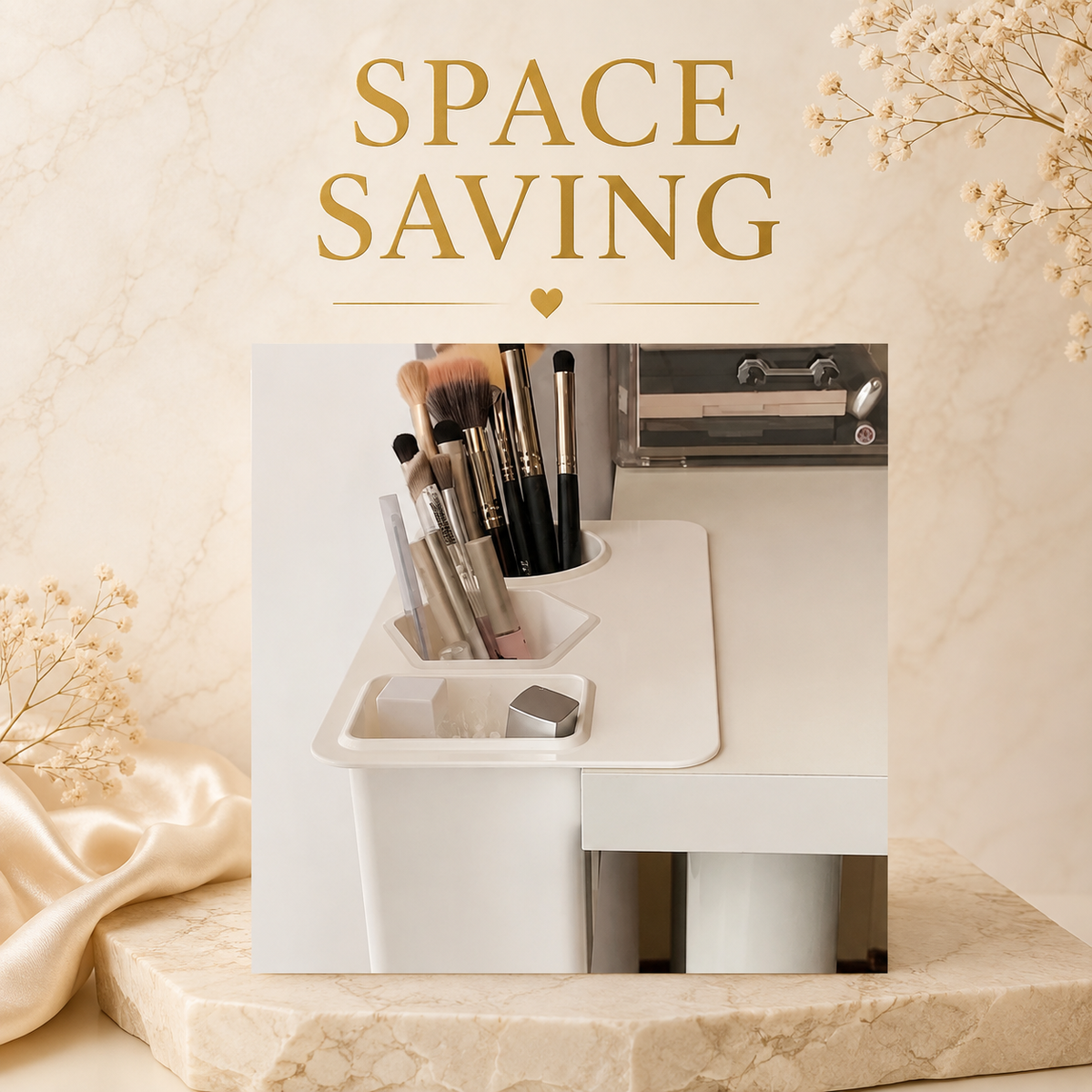 Glowth Makeup Brush Holder space saving