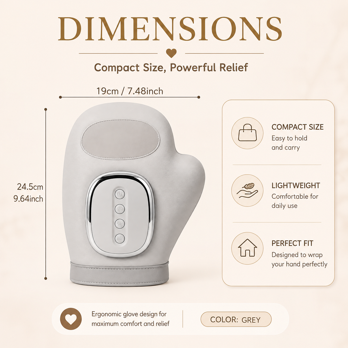 Hand massager dimensions