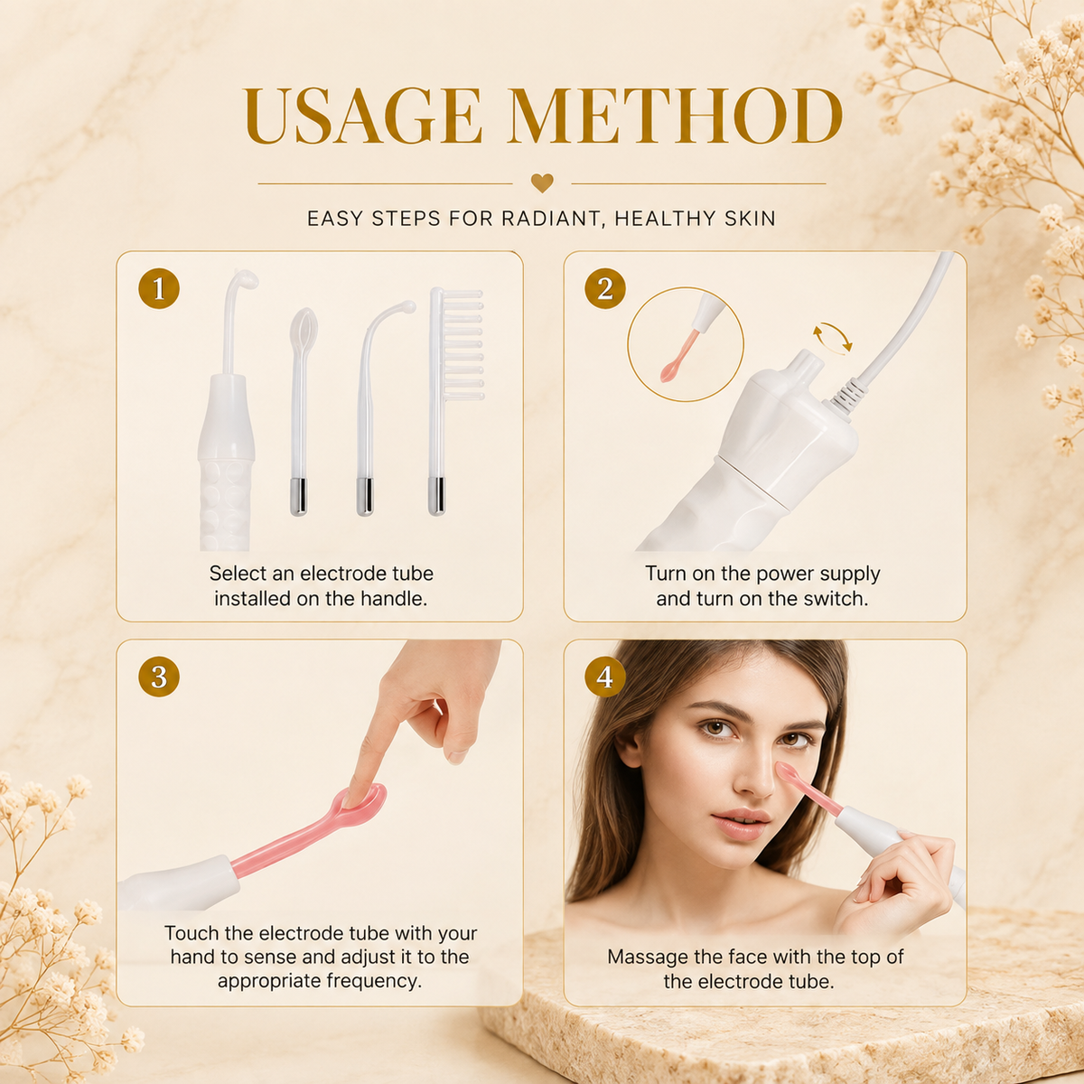 Glowth 7-in-1 high frequency beauty device with box